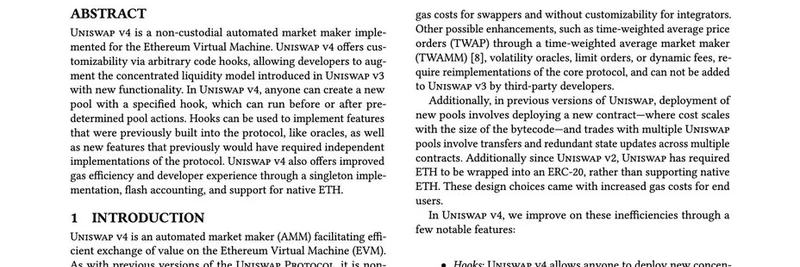 Uniswap v4: 사용자 정의 훅으로 DeFi를 혁신하는 표현력 있는 프로토콜